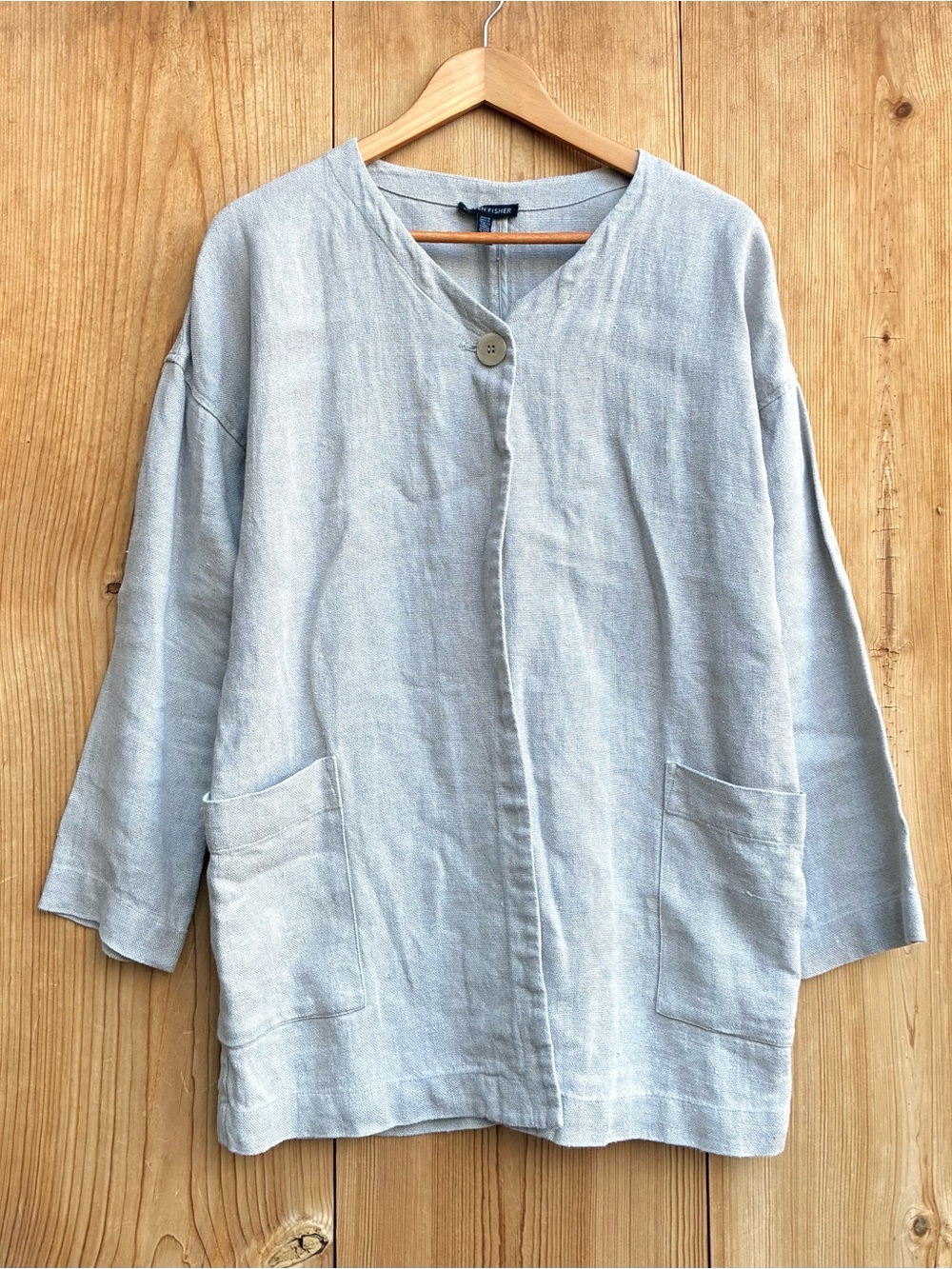 Eileen Fisher Heavy Linen Jacket Sz XS